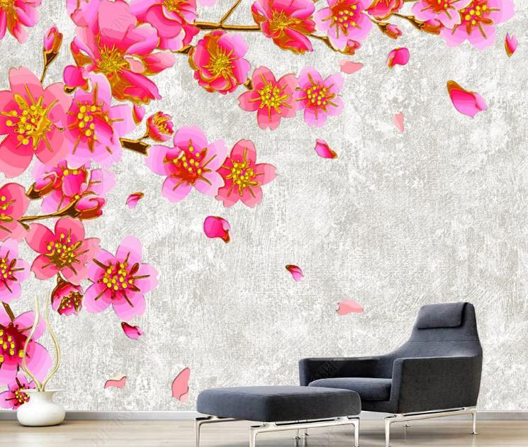 3D Modern Simplicity  Fowers Plum Blossom Wall Mural Wallpaper SWW1375- Jess Art Decoration