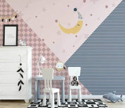 3D Northern Europe Hand-painted Geometry Moon Wall Mural Wallpaper SWW1471- Jess Art Decoration
