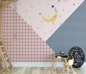 3D Northern Europe Hand-painted Geometry Moon Wall Mural Wallpaper SWW1471- Jess Art Decoration