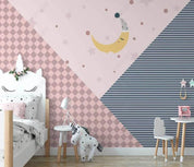 3D Northern Europe Hand-painted Geometry Moon Wall Mural Wallpaper SWW1471- Jess Art Decoration