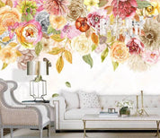 3D Northern Europe Hand-painted Pastoral Floral Fresh Wall Mural Wallpaper SWW1493- Jess Art Decoration