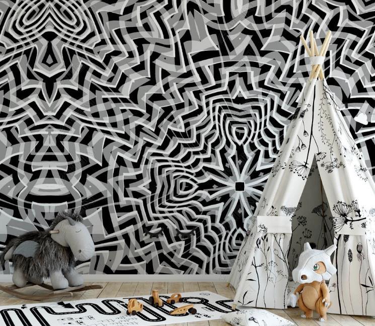 3D Vintage Simplicity Geometry Pattern Monochromatic Wall Mural Wallpaper SWW1569- Jess Art Decoration