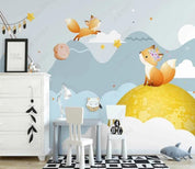 3D Northern Europe Hand-painted Animal  Mountain Wall Mural Wallpaper SWW1637- Jess Art Decoration