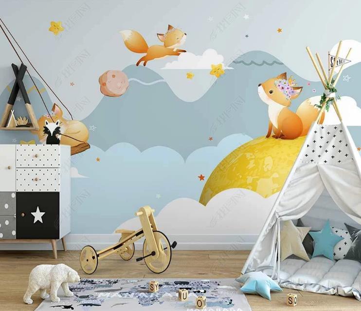 3D Northern Europe Hand-painted Animal  Mountain Wall Mural Wallpaper SWW1637- Jess Art Decoration