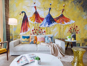 3D Modern Abstract Hand-painted  Dancer Wall Mural Wallpaper SWW2235- Jess Art Decoration