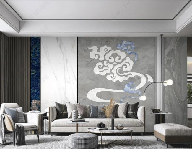 3D Modern Simplicity Marble Splice Lucky Clouds Wall Mural Wallpaper SW2273- Jess Art Decoration