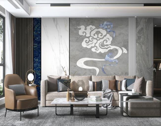 3D Modern Simplicity Marble Splice Lucky Clouds Wall Mural Wallpaper SW2273- Jess Art Decoration