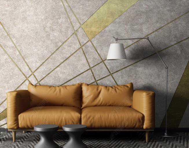 3D Northern Europe Modern Simplicity Geometry Golden Lines Wall Mural Wallpaper SWW2140- Jess Art Decoration
