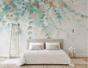 3D Northern Europe Hand-painted Watercolor Green Leaf Wall Mural Wallpaper SWW2084- Jess Art Decoration