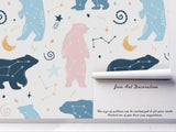 3D Constellation Polar Bear Moon Star Wall Mural Wallpaper 32- Jess Art Decoration