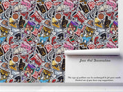 3D Cartoon Pattern Wall Mural Wallpaper A005 LQH- Jess Art Decoration