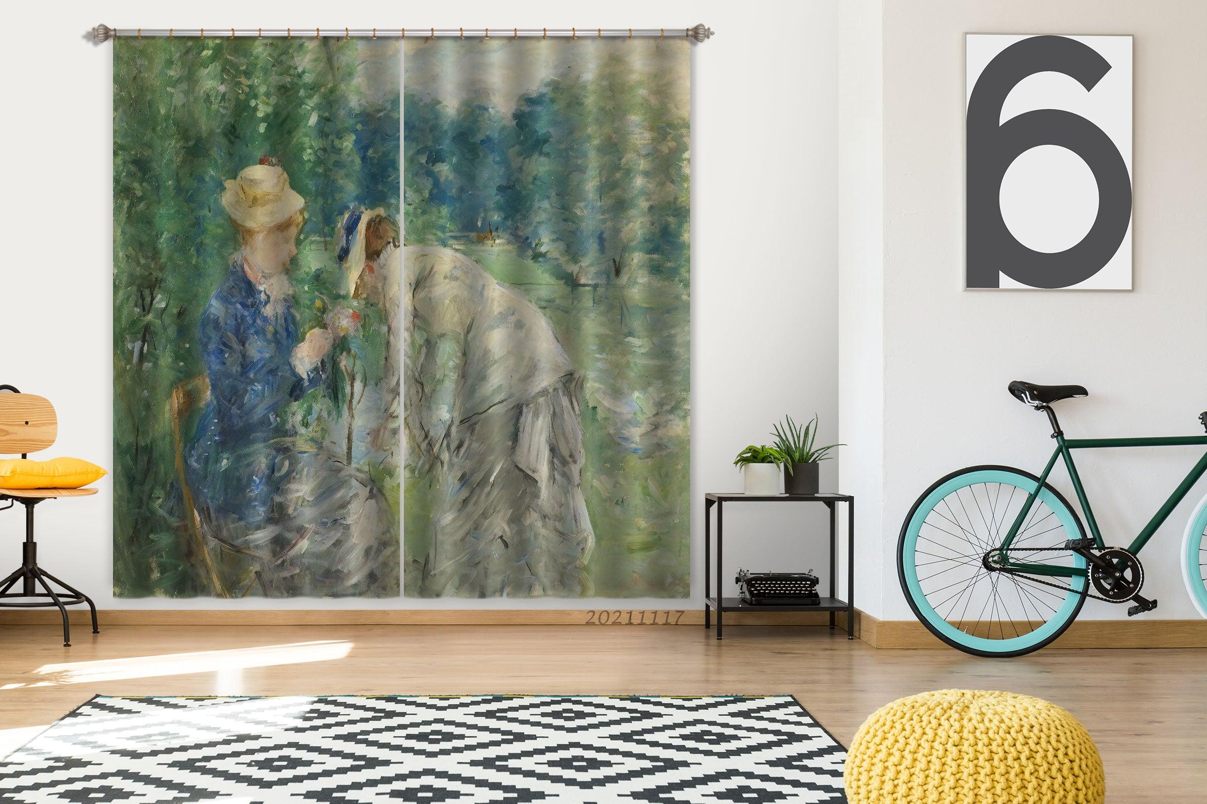 3D Landscape Oil Painting Curtains and Drapes LQH 117- Jess Art Decoration