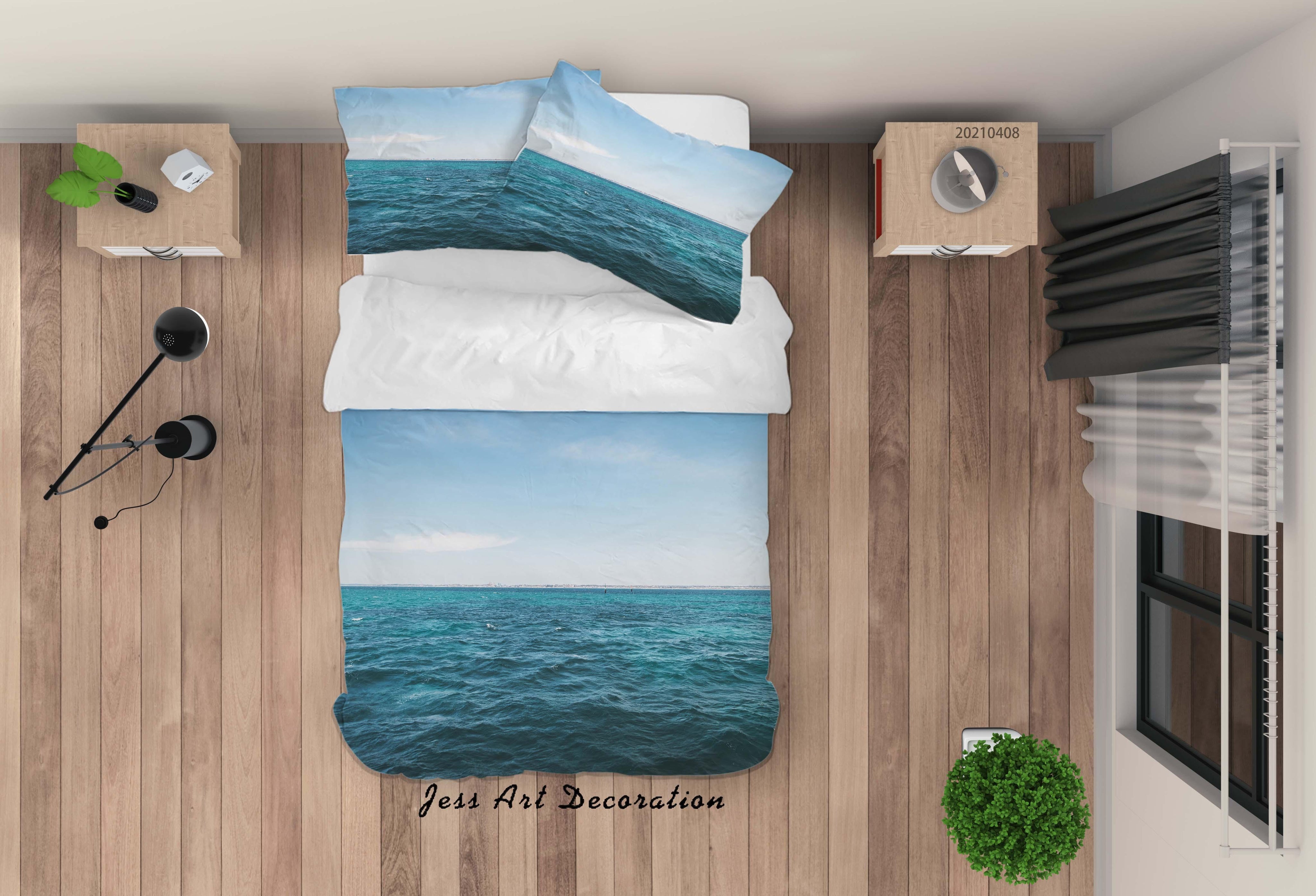 3D Sky Sea Landscape Quilt Cover Set Bedding Set Duvet Cover Pillowcases 200- Jess Art Decoration