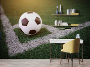 3D Soccer White Line Stadium Wall Mural Wallpaper GD 2508- Jess Art Decoration