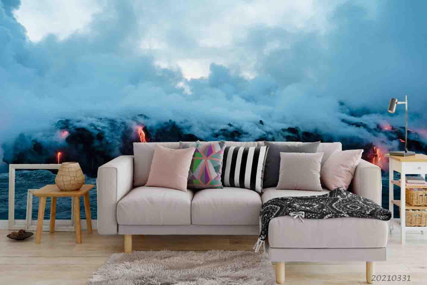 3D Sea Spray Fog Landscape Wall Mural Wallpaper LQH 396- Jess Art Decoration