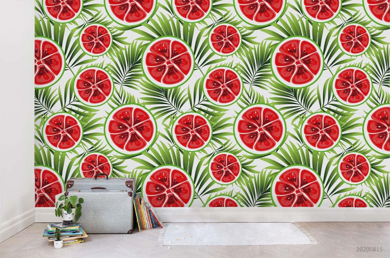 3D Watercolour Lemon Fruity Plant Wall Mural Wallpaper LXL 1033- Jess Art Decoration