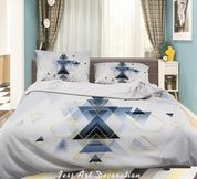 3D Abstract Geometric Triangle Pattern Quilt Cover Set Bedding Set Duvet Cover Pillowcases 51- Jess Art Decoration