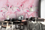 3D Pink Flamingo Wall Mural Wallpaper 46- Jess Art Decoration