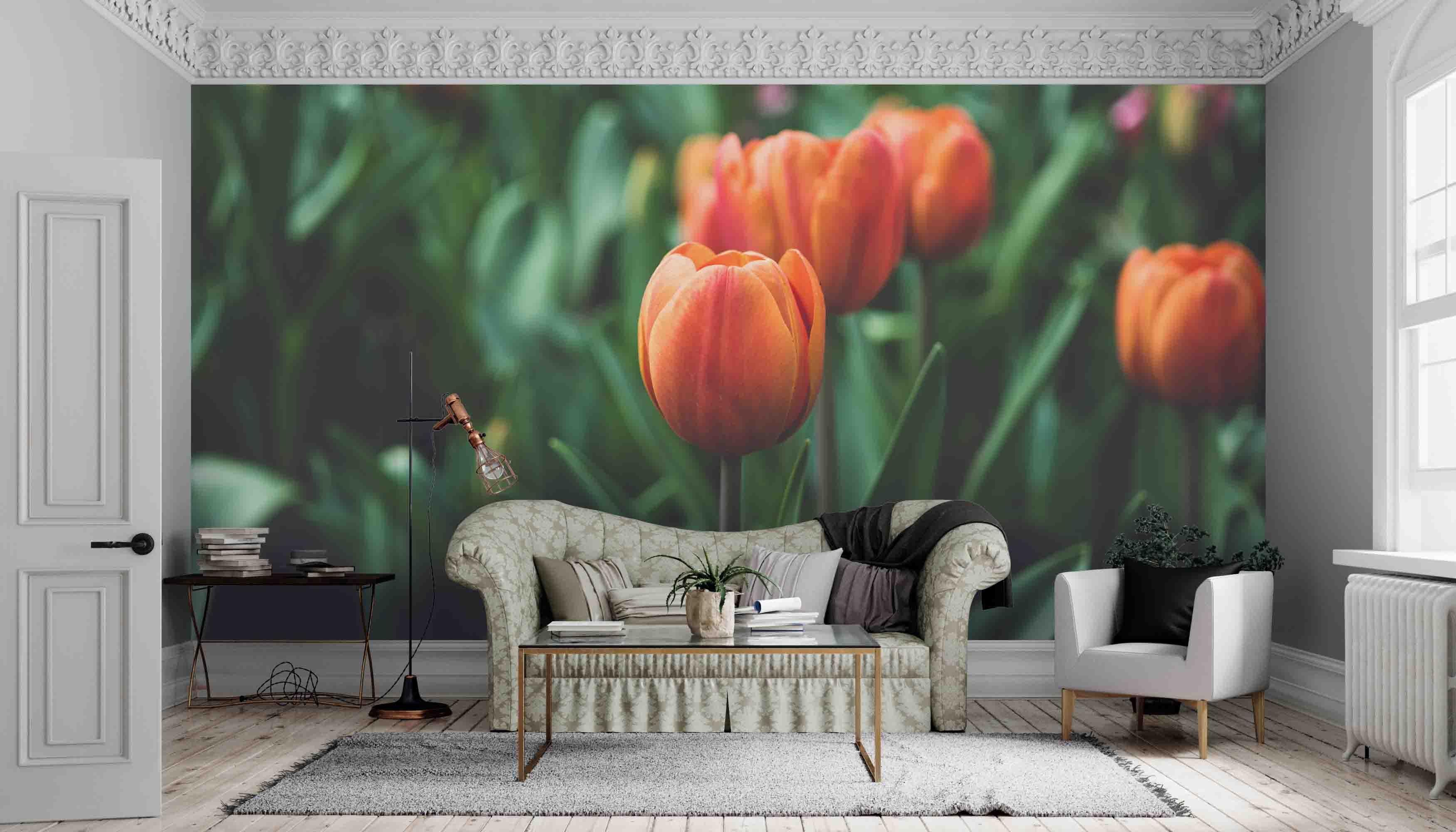 3D Tulip Flowers Wall Mural Wallpaper SF77- Jess Art Decoration