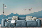3D sea mountain gull wall mural wallpaper 24- Jess Art Decoration