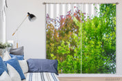 3D Nature Green Japan Maple Scenery Curtains and Drapes GD 3635- Jess Art Decoration