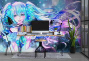 3D Anime Girl Wall Mural Wallpaper LQH 119- Jess Art Decoration