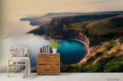 3D Blue Sea Nature Landscape Wall Mural Wallpaper LQH 94- Jess Art Decoration