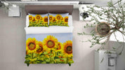 3D Sun Flower Yellow Floral Quilt Cover Set Bedding Set Duvet Cover Pillowcases LXL- Jess Art Decoration