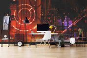 3D Man Dog Future Factory Art Painting Wall Mural Wallpaper GD 4213- Jess Art Decoration