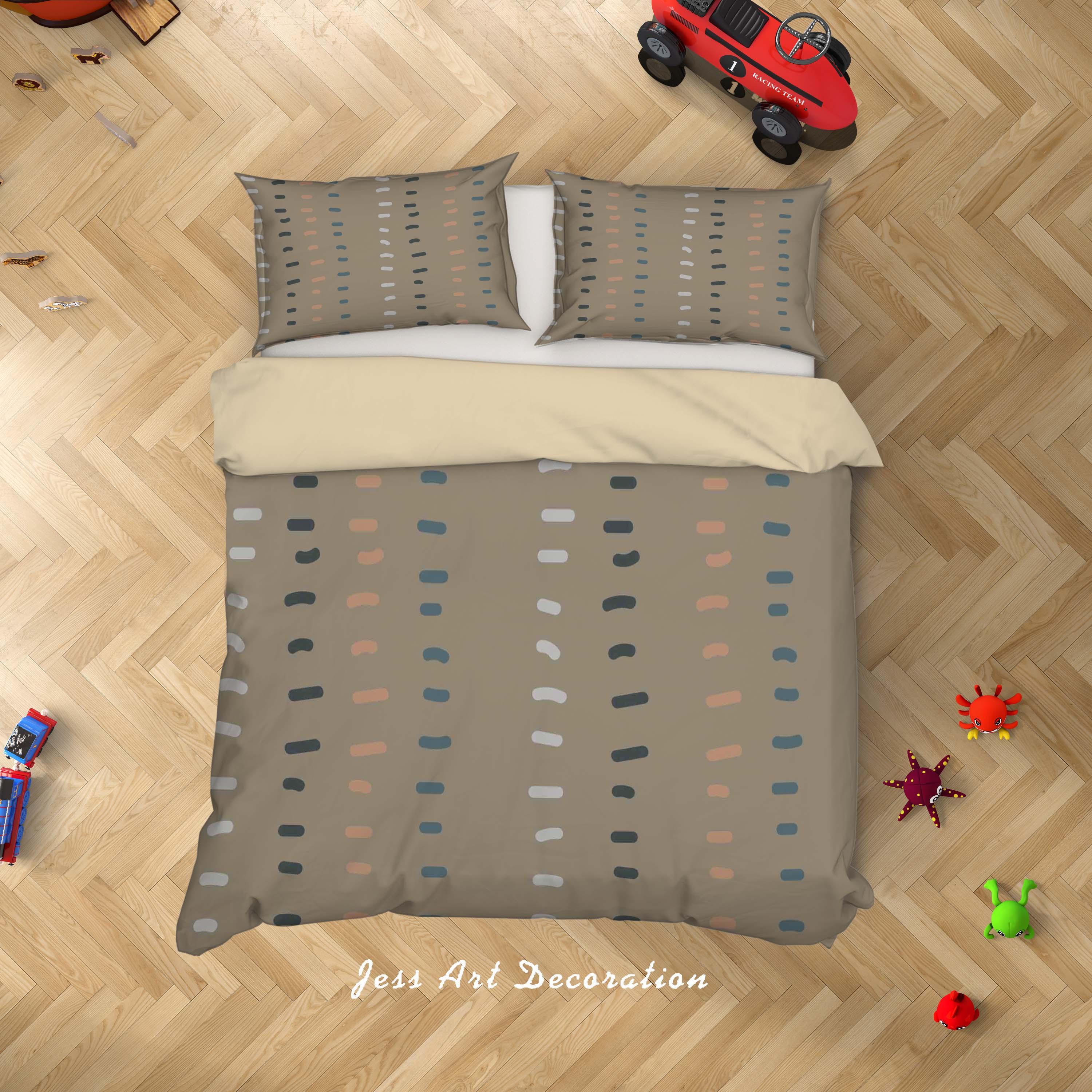 3D Grey Geometric Pattern Quilt Cover Set Bedding Set Duvet Cover Pillowcases A021 LQH- Jess Art Decoration