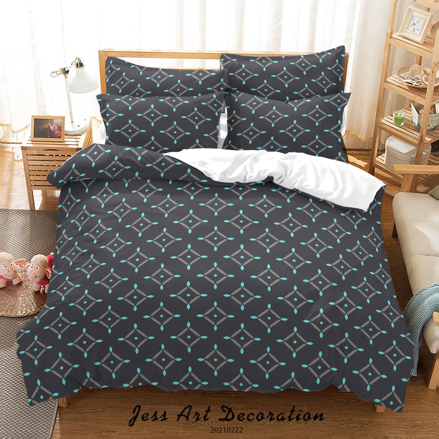3D Abstract Geometric Decoration Quilt Cover Set Bedding Set Duvet Cover Pillowcases 203- Jess Art Decoration