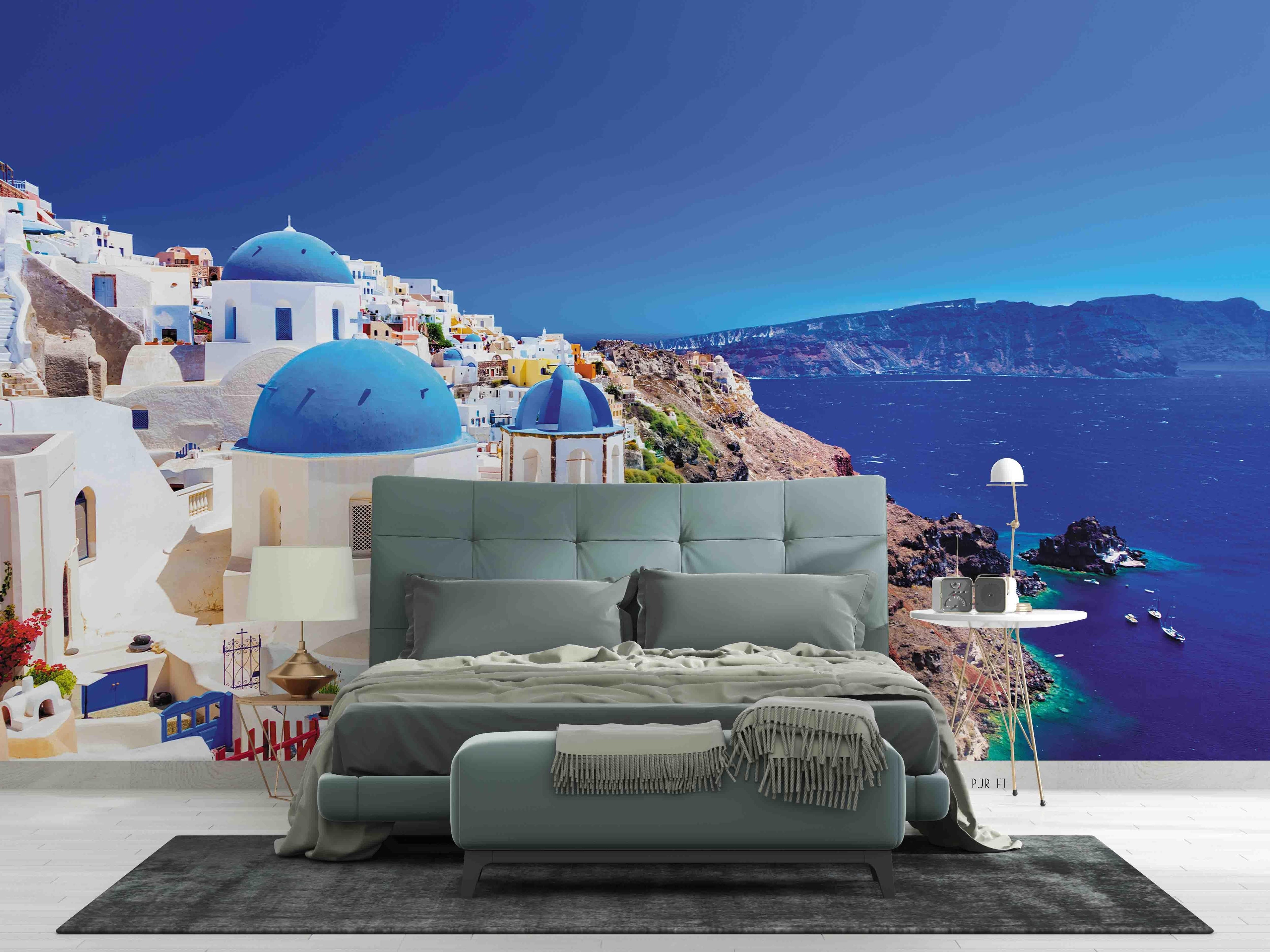 3D Scene Of Aegean Sea Wall Mural Wallpaper WJ 1318- Jess Art Decoration