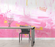 3D Abstract  Pastel Pink Yellow White Texture Wall Mural Wallpaper SWW620- Jess Art Decoration