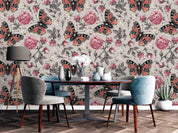 3D Floral Butterfly Wall Mural Wallpaper SF42- Jess Art Decoration