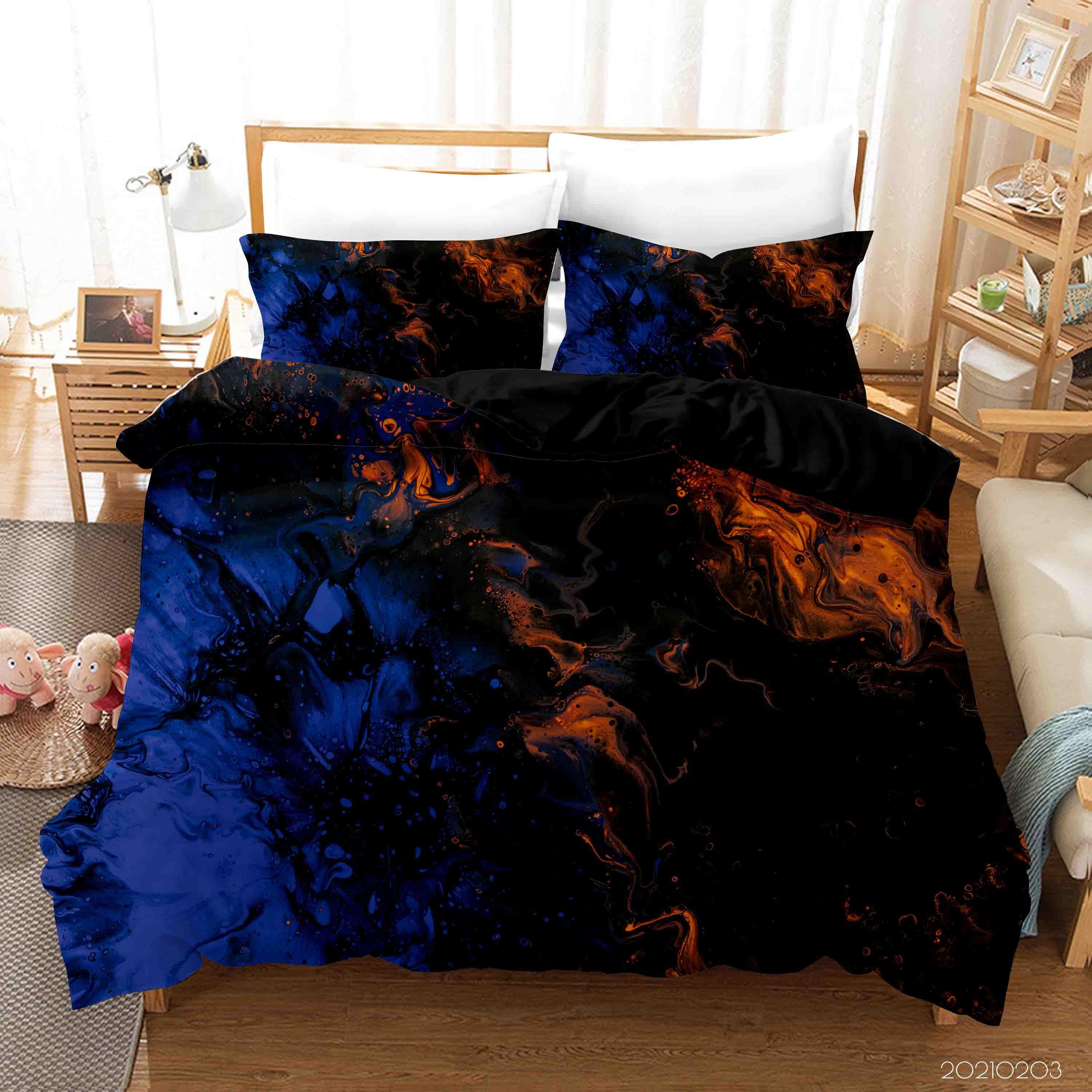3D Abstract Blue Marble Texture Quilt Cover Set Bedding Set Duvet Cover Pillowcases 24- Jess Art Decoration