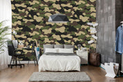 3D Vintage Camouflage Pattern Wall Mural Wallpaper LXL 1149- Jess Art Decoration