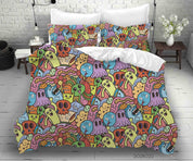 3D Color Monster Doodle Quilt Cover Set Bedding Set Duvet Cover Pillowcases 37- Jess Art Decoration