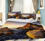 3D Sunset Sky Rock Landscape Quilt Cover Set Bedding Set Duvet Cover Pillowcases 159 LQH- Jess Art Decoration