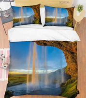3D Waterfall Nature Landscape Quilt Cover Set Bedding Set Duvet Cover Pillowcases 203- Jess Art Decoration