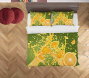 3D Fruit Orange Juice Quilt Cover Set Bedding Set Duvet Cover Pillowcases 297- Jess Art Decoration