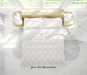 3D White Pink Leaves Quilt Cover Set Bedding Set Duvet Cover Pillowcases SF29- Jess Art Decoration