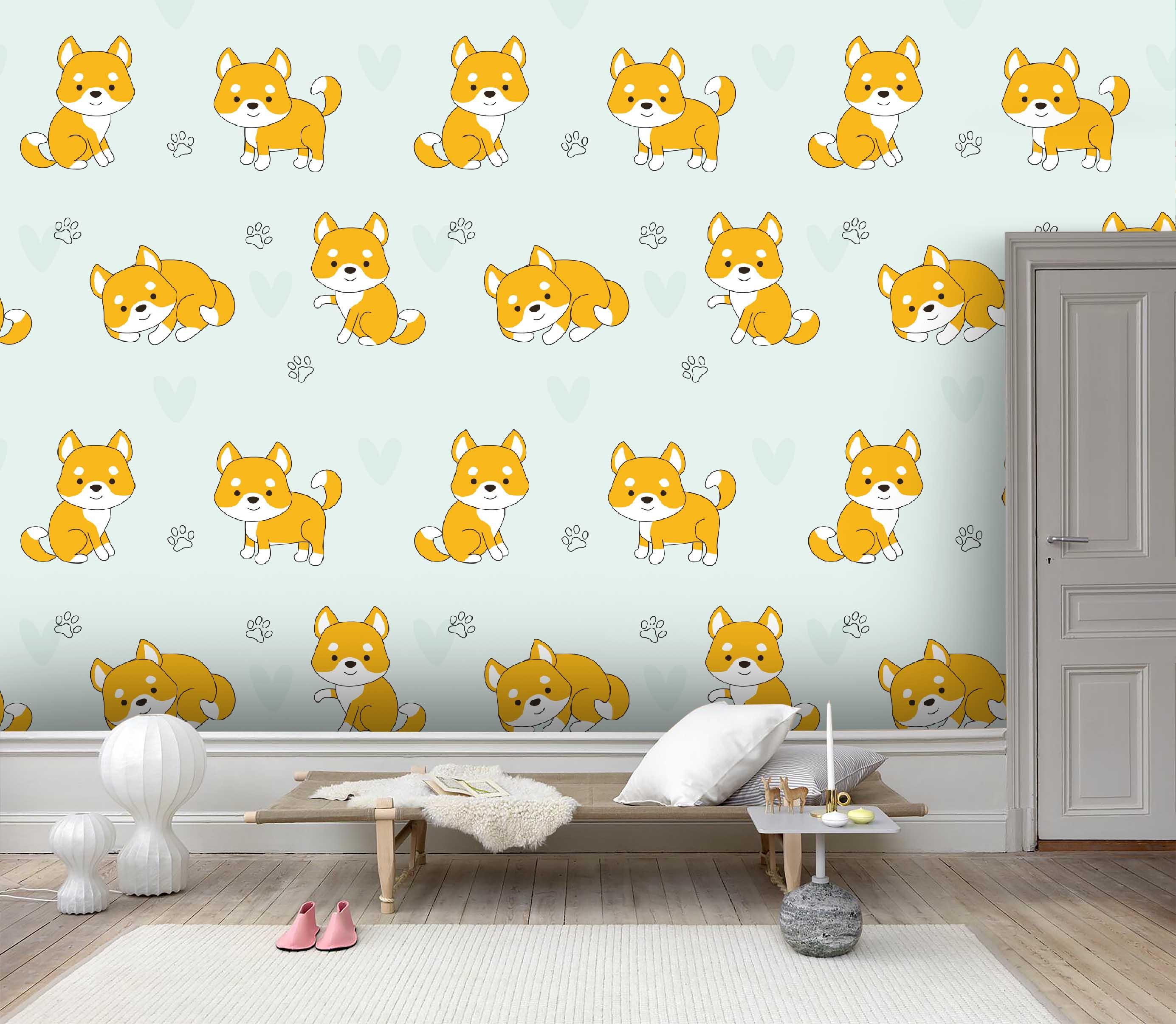 3D Cartoon Animal Background  Wall Mural Wallpaper 40- Jess Art Decoration