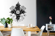 3D Tattoo Compass Arrows Roses Wall Mural Wallpaper WJ 3067- Jess Art Decoration