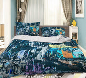 3D Abstract Graffiti Quilt Cover Set Bedding Set Duvet Cover Pillowcases 141 LQH- Jess Art Decoration