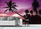 3D Tropical Coconut Tree Sea Sunset Wall Mural Wallpaper 111- Jess Art Decoration