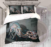 3D Abstract Dinosaur Street Graffiti Quilt Cover Set Bedding Set Duvet Cover Pillowcases 126- Jess Art Decoration