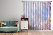 3D Blue Sky Cloud Cherry Blossom Curtains and Drapes LQH 212- Jess Art Decoration