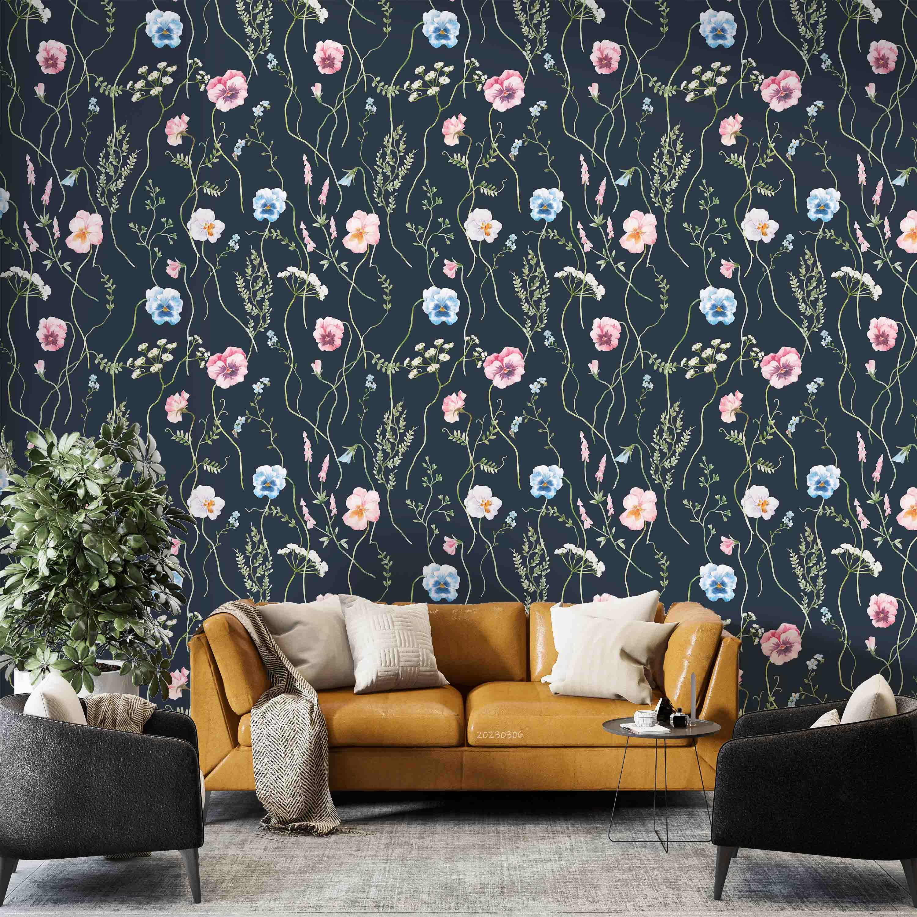 3D Watercolor Spring Floral Wall Mural Wallpaper GD 1679- Jess Art Decoration