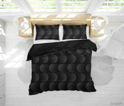 3D Abstract Black Geometry Quilt Cover Set Bedding Set Duvet Cover Pillowcases 242- Jess Art Decoration