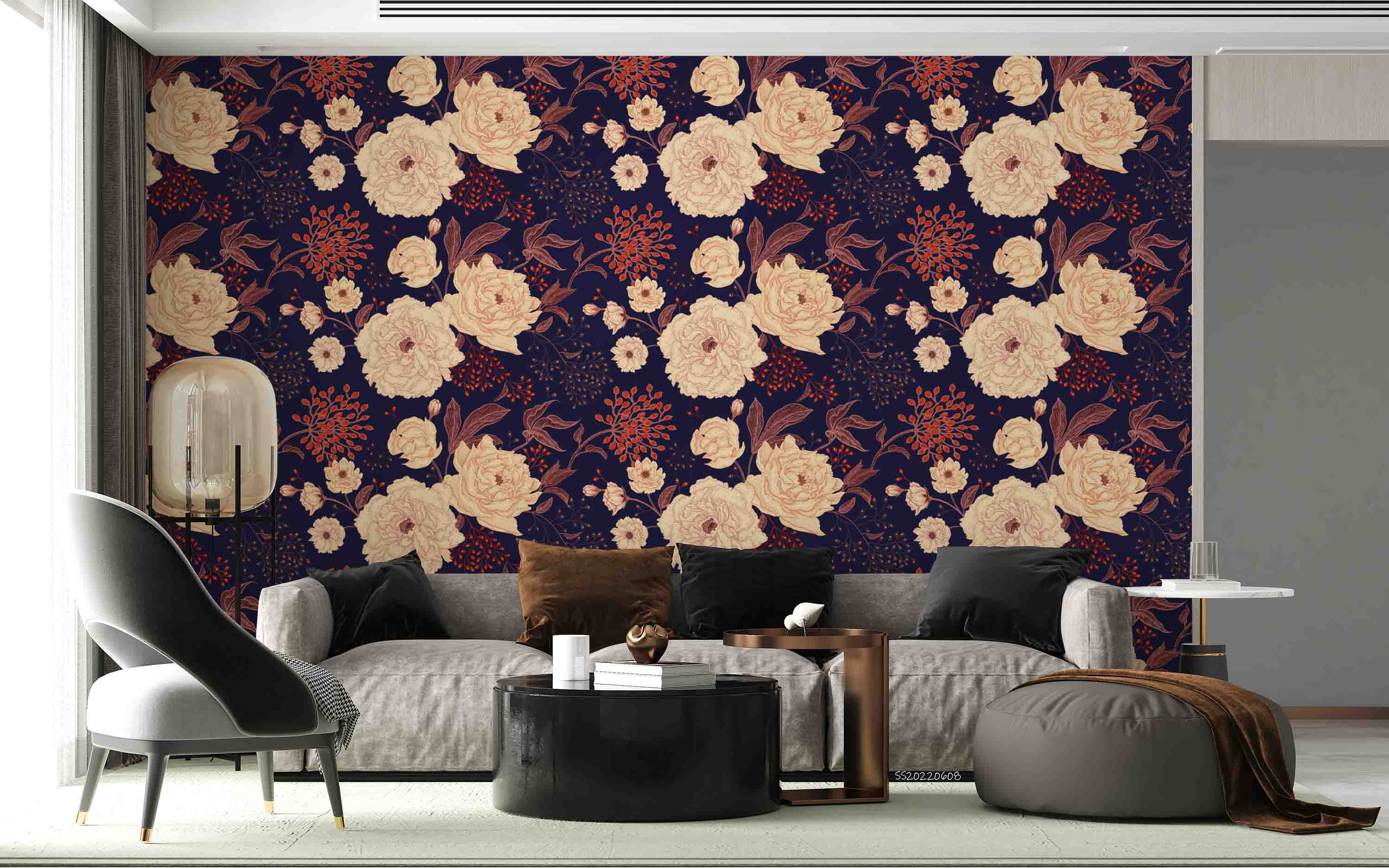 3D Luxury Vintage Floral Background Wall Mural Wallpaper GD 534- Jess Art Decoration